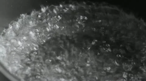 Boiling Water, Close Up Stock Footage 24665546