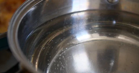 Boiling water close up  Stock Footage 91941641
