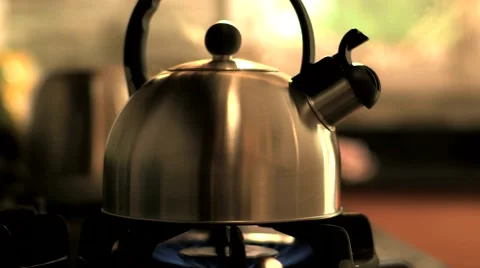 Boiling water in coffee pot Stock Footage 43427828