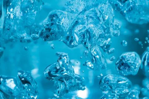 Boiling water. Drops and splashes of liquid. Foto stock