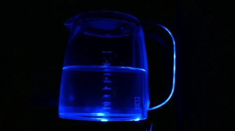 Boiling water in the electric kettle Video stock 66185546