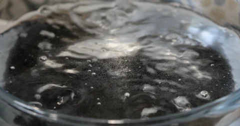 Boiling water on gas flame Stock Footage 104633175