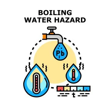 Boiling water hazard concept vector illustration Stock-Illustration