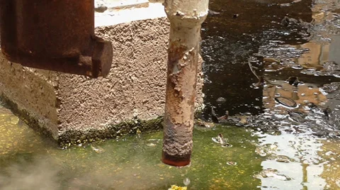 Boiling water is it dripping from the pipe Stock Footage 39801169