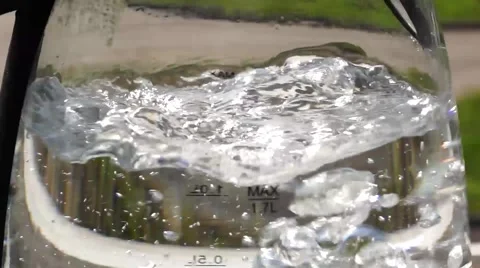 Boiling water in kettle Stock Footage 42225872