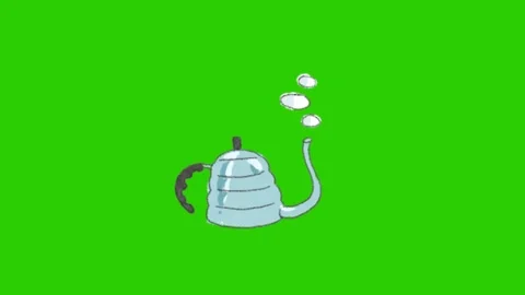 Boiling Water Kettle Green Screen Animation 스톡 동영상 341448784