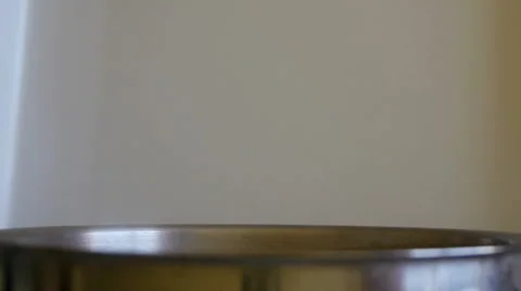 Boiling water in a kitchen pot Stock Footage 55438588