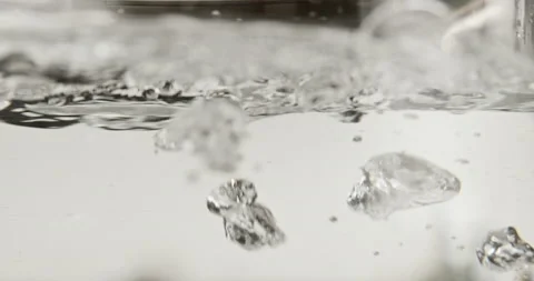 Boiling water in a pot super close up shot Stock-Footage 201313883