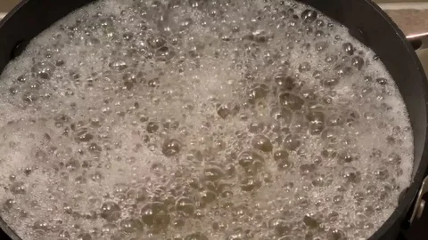 Boiling Water in Saucepan. Stock Footage 111324089