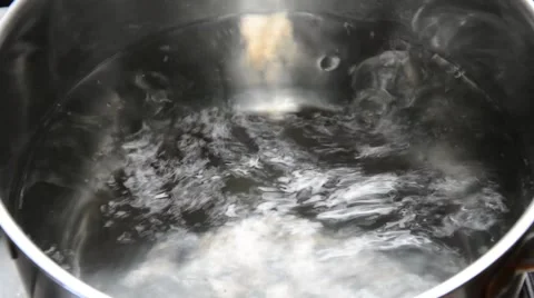 Boiling water time lapse Stock Footage 44636972