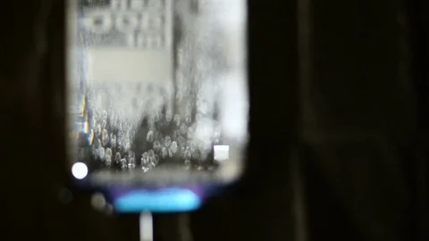 Boiling water in a transparent glass Stock Footage 78190196