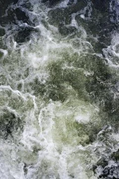 Boiling water at the waterfall. Stock Photos