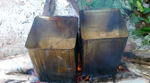 Boiling wax Stock Footage 66301600