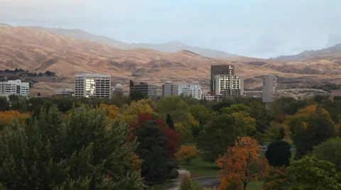 Boise Fall Morning 2 Stock Footage