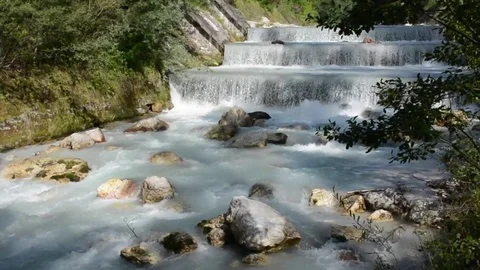 Boite river cortina d'ampezzo Stock Footage 78565559