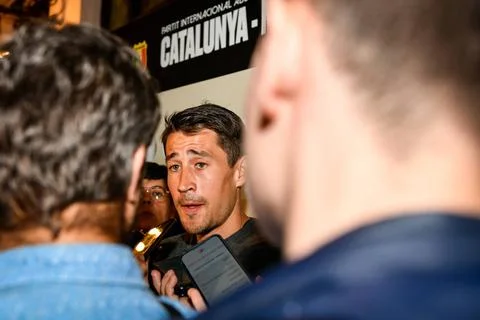 Bojan Krkic (Jugador FCF) PRESENTACIO CATALUNYA - MALI en La Paeria Lleida... Stock Photos