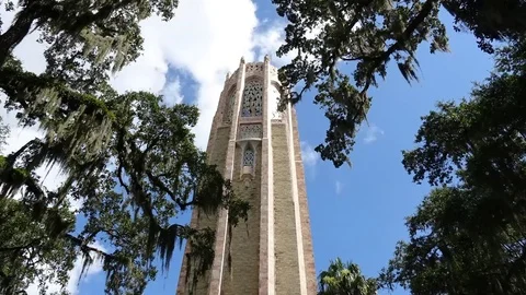 Bok Tower Time Lapse Audio Dub Carillon Stock Footage 79081197