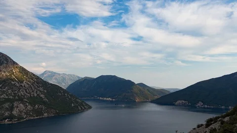 Boka kotorska clouds Stock Footage 93875430