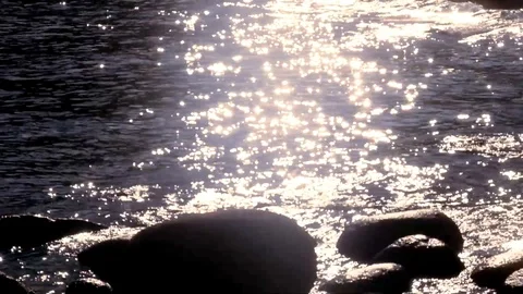 Boke Sun Reflected On Sea 動画素材 91084214