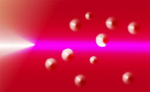 Bokeh 3D Glow or light aura on red background. Abstract decorative elements 스톡 일러스트