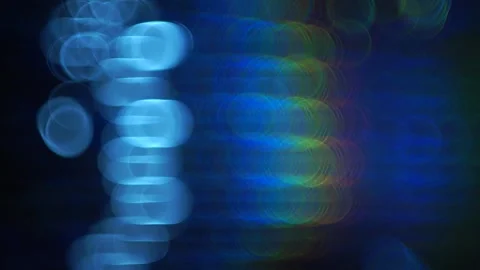 Bokeh Abstract Background With Circular Light Orbs And Soft Neon Glow Stock Footage 320160244