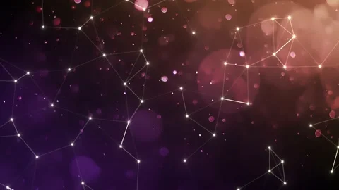 Bokeh Abstract Background Data Network Connection Scientific Technology Stock Footage 232069182