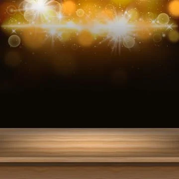 Bokeh Abstract Background with Glitter Lights. Bokeh lights at night, blurry  Stock Illustration