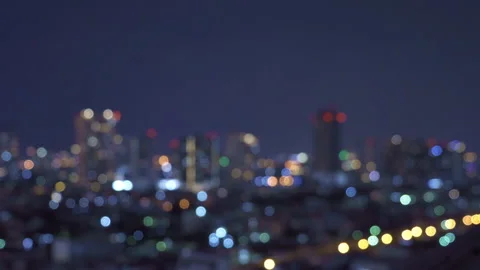 Bokeh abstract background of skyscraper buildings in Bangkok city, Thailand w Video stock 146149459