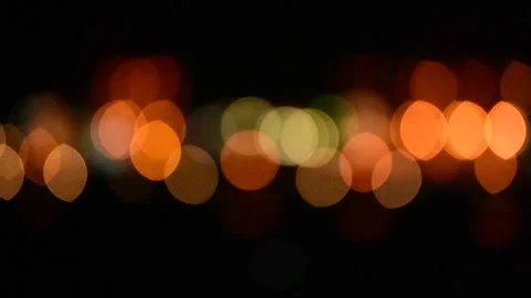 Bokeh abstract blurred background festive traffic yellow orange green red lights 스톡 동영상 232281434