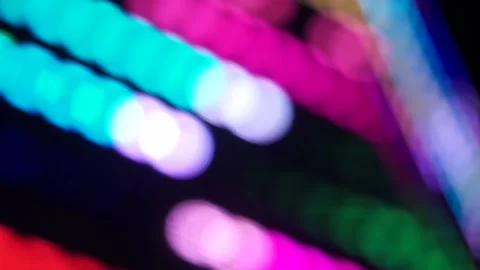 Bokeh Abstract LED Background in Amusement Park Stock Footage 140170260