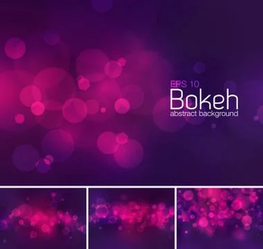 Bokeh and blur vector abstract background Stock Illustration