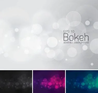 Bokeh and blur vector abstract background Stock Illustration