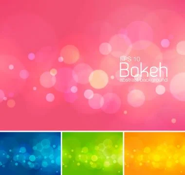 Bokeh and blur vector abstract background Stock Illustration