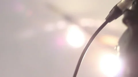 Bokeh and Microphone Stock Footage 48634058