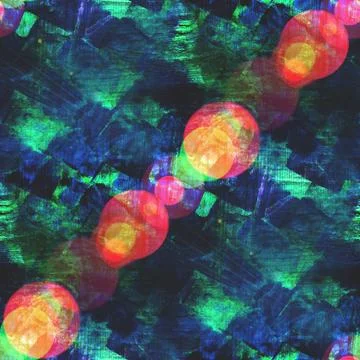 Bokeh art seamless texture, background watercolor blue green abs Illustrazione stock
