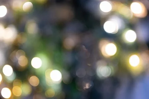 Bokeh background. Abstract Blurry Background Bokeh, mix green, blue, gold col Stock Photos