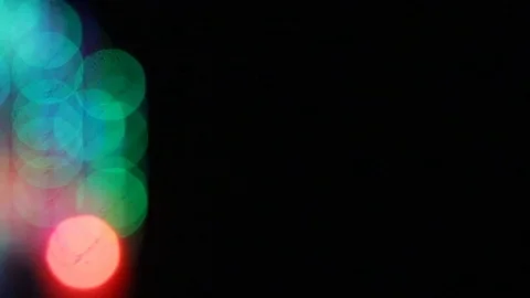 Bokeh background of Gate On the Road with lights, Blurry photo at night time. Stock Footage 117248744