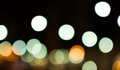 Bokeh background light sparkle blur abstract circle glow effect pattern Stock Photos