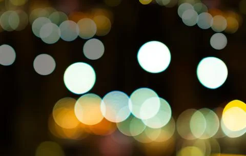Bokeh background light sparkle blur abstract circle glow effect pattern Stock Photos