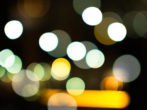 Bokeh background light sparkle blur abstract circle glow effect pattern Stock Photos