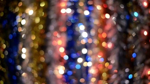 Bokeh background, out of focus lights, Christmas and Happy New Year Stock Footage 76050378