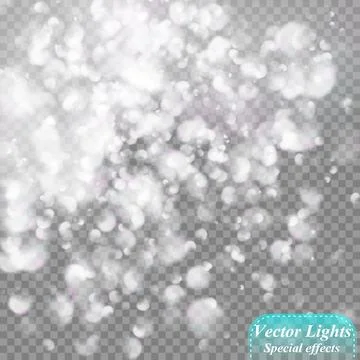 Bokeh background. Snowflakes isolated. Vector illustration. Stock Illustration