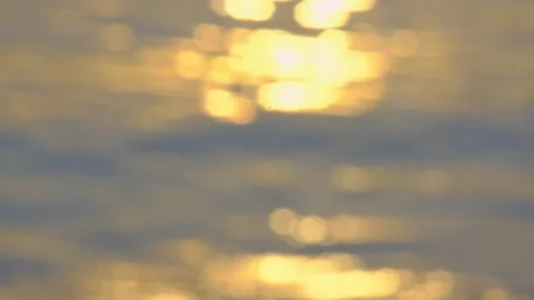 Bokeh background of sunset view on the beach and soft waves. Stock Footage 205113601