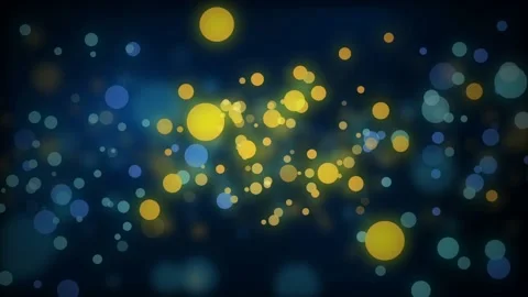 Bokeh Background Video Loop, Blue Yellow Motion Background Stock Footage 232386611