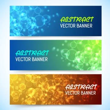 Bokeh banner background vector illustration Stock Illustration