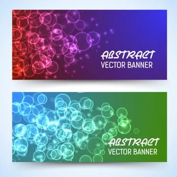 Bokeh banner background vector illustration Stock Illustration