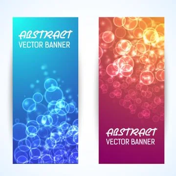 Bokeh banner background vector illustration Stock Illustration