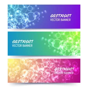 Bokeh banner background vector illustration Stock Illustration