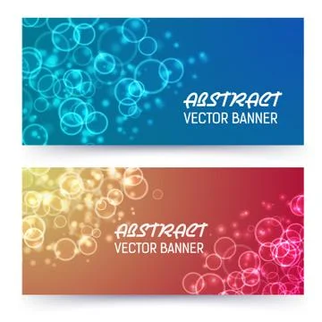 Bokeh banner background vector illustration Stock Illustration