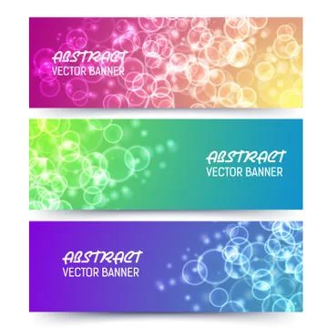 Bokeh banner background vector illustration design Stock Illustration